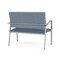 Lesro Newport 2 Seat Tandem Seating Metal Frame No Center Arms, Silver, RS Rain Song Back, MD Titan Seat NP1501 - alternate 3